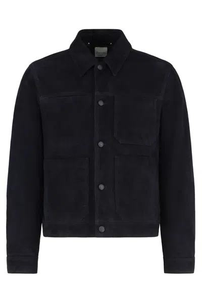 Paul Smith Suede Jacket In Black
