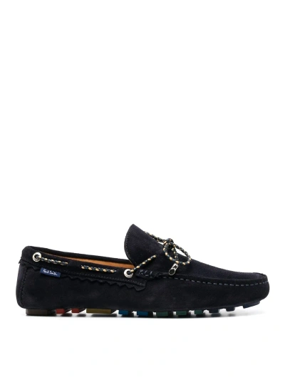 Paul Smith Suede Leather Loafers In Black