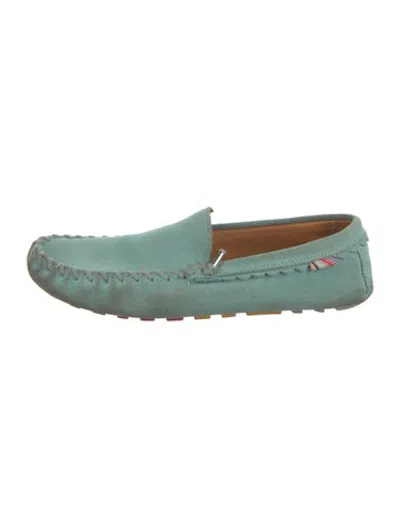 Pre-owned Paul Smith Suede Moccasins In Green