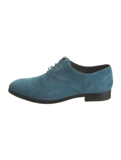 Pre-owned Paul Smith Suede Oxfords In Blue