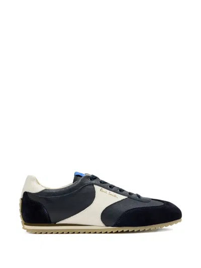 Paul Smith Suede Panelled Sneakers In Blue