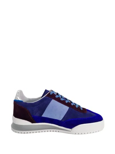 Paul Smith Suede Panelled Sneakers In Blue