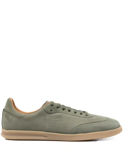 Paul Smith Bailey Logo-embossed Nubuck Sneakers In Green