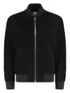 Paul Smith Suede Zip-fastening Bomber Jacket In Black