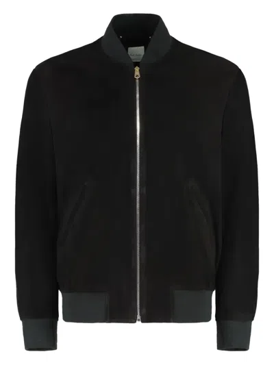 PAUL SMITH SUEDE ZIP-FASTENING BOMBER JACKET