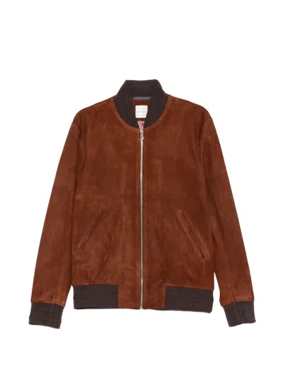 Paul Smith Suede Zip-fastening Jacket In Multi