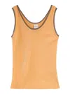 Paul Smith Top In Maglia Bordo Riga Ps In Orange