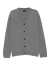 Paul Smith Classic Gray Cardigan With V-neck In Gray