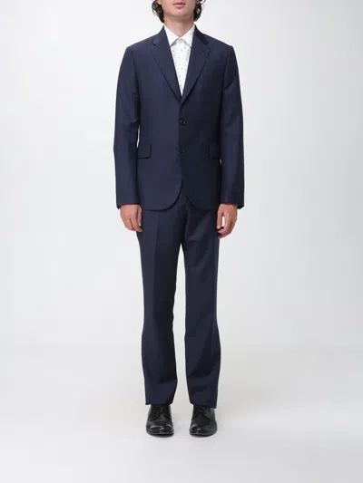 Paul Smith Suit Men Color Navy In Transparent