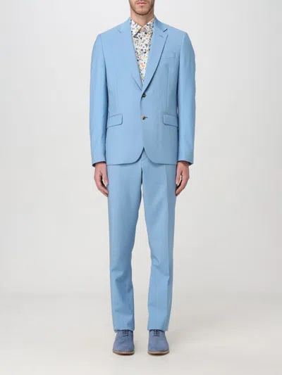 Paul Smith Suit  Men Color Gnawed Blue