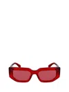 Paul Smith Kennet 54mm Rectangular Sunglasses In Red
