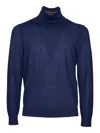 Paul Smith Turtleneck Wool Sweater In Blue