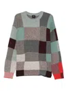 Paul Smith Patchwork Design Sweater With Round Neckline In Multi