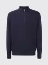 Paul Smith Mens Sweater Zip Neck In Blue