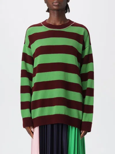 Paul Smith Sweater  Woman Color Green In Animal Print