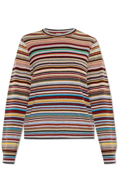 Paul Smith Sweater With Striped Pattern In Multi