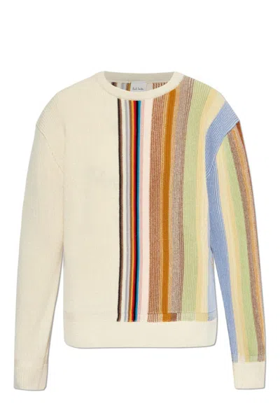 Paul Smith Women's Gradient 'signature Stripe' Crew Neck Sweater Multicolour