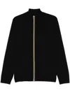 Paul Smith Stand-up Collar Long Sleeves Cardigan In Black