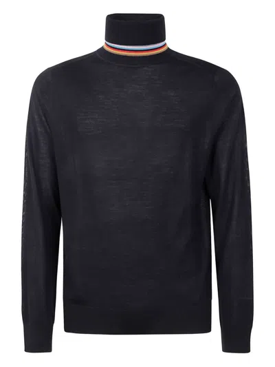 Paul Smith Mens Sweater Roll Neck In Black