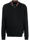 Paul Smith Signature Stripe Cotton Sweatshirt In Black