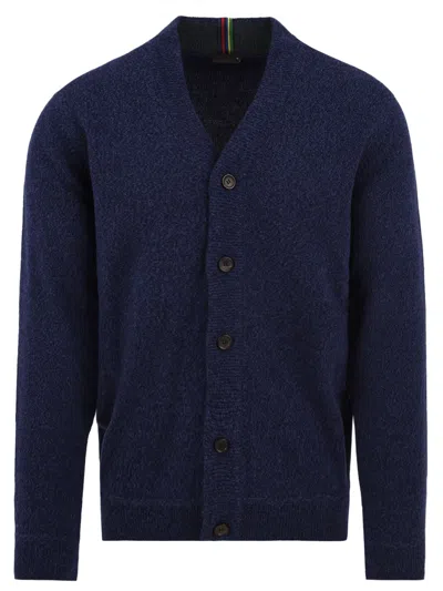 Paul Smith Merino-woll-cardigan In Blue