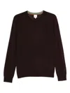 Paul Smith Round-neck Wool Sweater In Brown