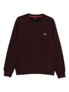 Paul Smith Burgundy Classic Fit Sweatshirt With Embroidered Logo In Burgundy