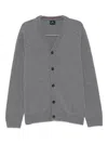Paul Smith Classic Gray Cardigan With V-neck In Gray