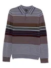 Paul Smith Long-sleeve Polo Sweater In Viola In Multi