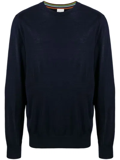 Paul Smith Mens Sweater Crew Neck In Blue