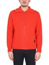 Paul Smith High Collar Zippered Cardigan In Orange