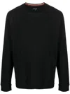 Paul Smith Logo-patch Cotton Sweatshirt In Black  