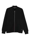 Paul Smith Maglie Nero Full-zip Sweatshirt In Black