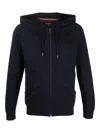 Paul Smith Signature Stripe Cotton Hoodie In Blue