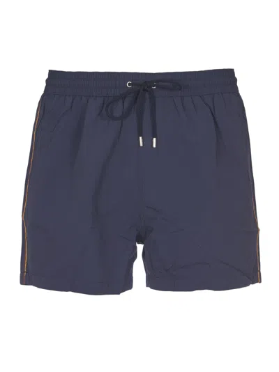 Paul Smith Swim Shorts With Side Stripes In Blue