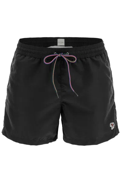 PAUL SMITH SWIMTRUNKS WITH LOGO PATCH