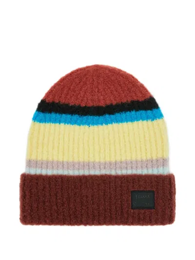 Paul Smith Swirl Beanie In Purple