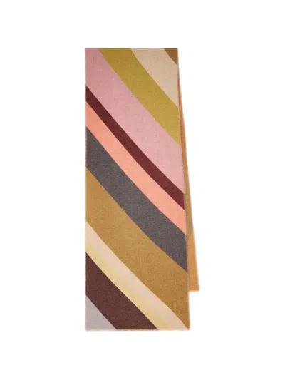 Paul Smith Swirl Cashmere-blend Scarf In Multi