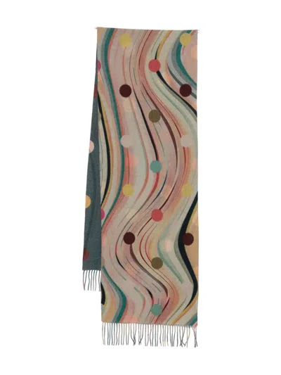 Paul Smith Swirl-dot Scarf In Multi