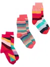 Paul Smith Swirl Pattern Cotton Blend Ankle Socks In Multicolour