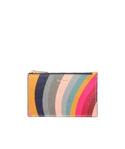 Paul Smith Swirl Printed Cardholder In Multicolor