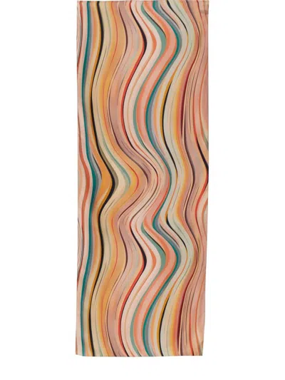 Paul Smith Swirl Check Scarf In Multi