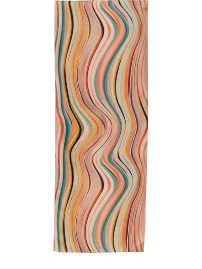Paul Smith Swirl Check Scarf In Multi