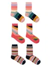 Paul Smith Women Swirl Socks - 3 Pack In Multi