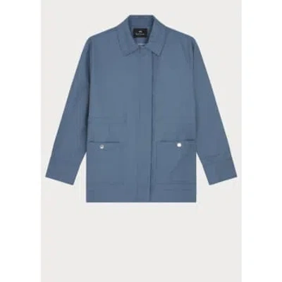 Paul Smith Swirl Trim Showerproof Jacket Col: 43 Greyish Blue, Size: 1