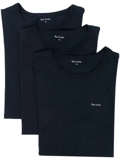 Paul Smith Men T Shirt 3 Pack In Blue