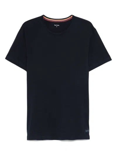 Paul Smith Black Organic Cotton Stripe-trim Organic Cotton T-shirt