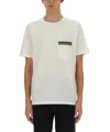 Paul Smith Stripes Logo Pocket T-shirt In White