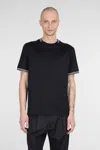 Paul Smith Round Neck Striped Trim Short Sleeves T-shirt In Black
