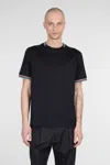 Paul Smith Round Neck Striped Trim Short Sleeves T-shirt In Black